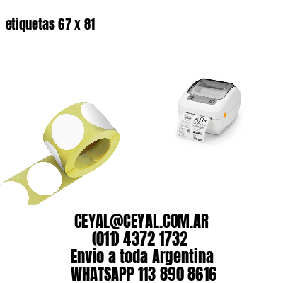etiquetas 67 x 81