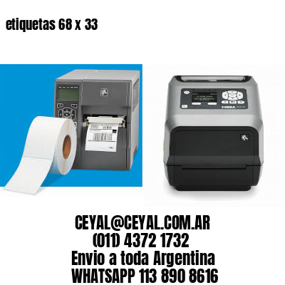 etiquetas 68 x 33