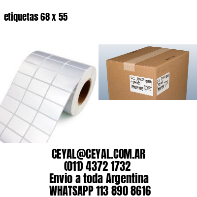 etiquetas 68 x 55