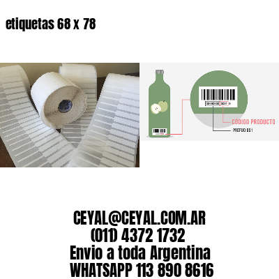 etiquetas 68 x 78