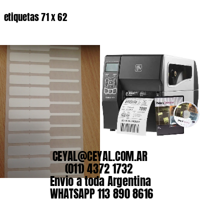 etiquetas 71 x 62