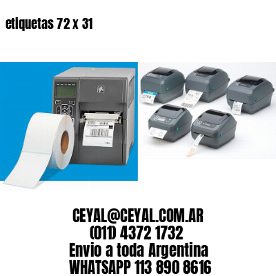 etiquetas 72 x 31
