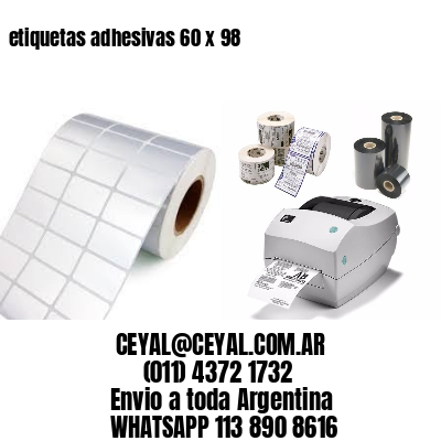 etiquetas adhesivas 60 x 98