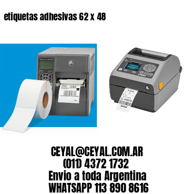 etiquetas adhesivas 62 x 48