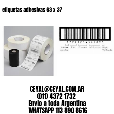 etiquetas adhesivas 63 x 37