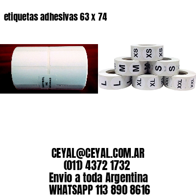 etiquetas adhesivas 63 x 74
