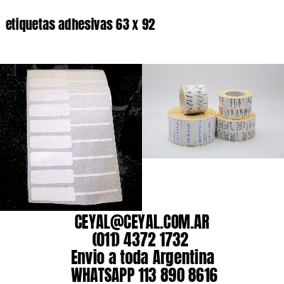 etiquetas adhesivas 63 x 92