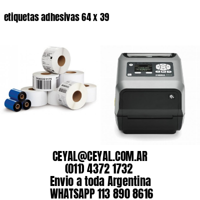 etiquetas adhesivas 64 x 39