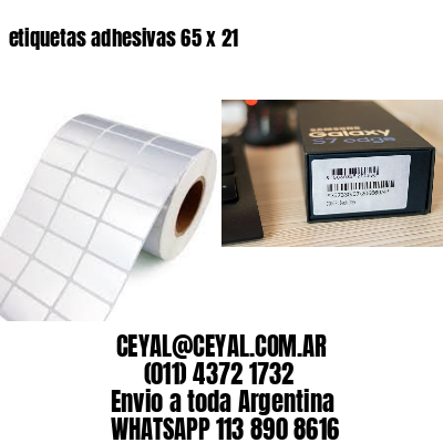 etiquetas adhesivas 65 x 21