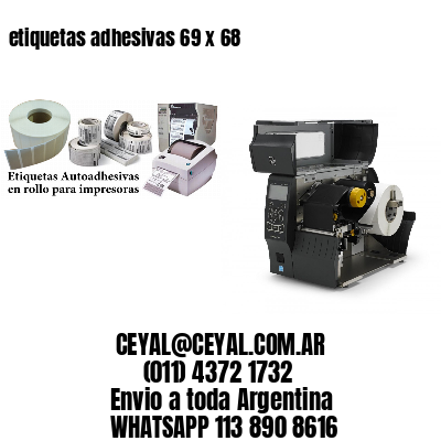 etiquetas adhesivas 69 x 68