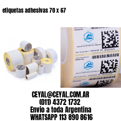 etiquetas adhesivas 70 x 67