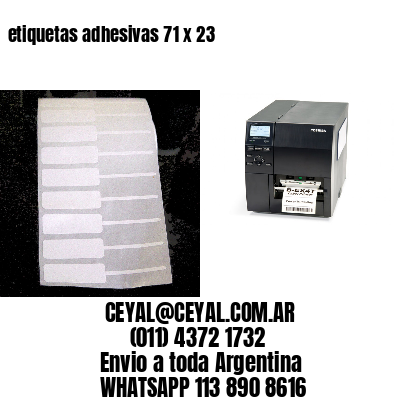 etiquetas adhesivas 71 x 23
