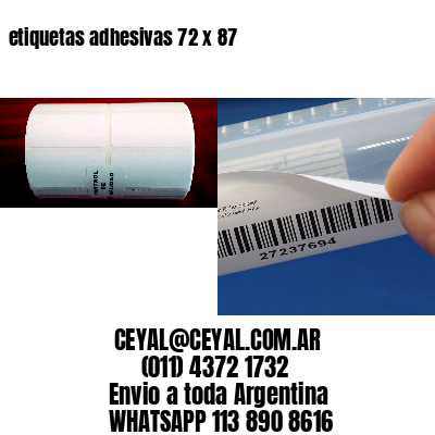 etiquetas adhesivas 72 x 87