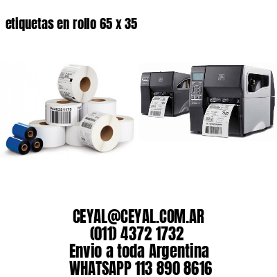 etiquetas en rollo 65 x 35