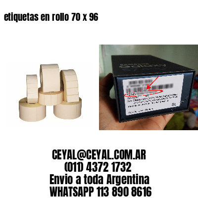 etiquetas en rollo 70 x 96