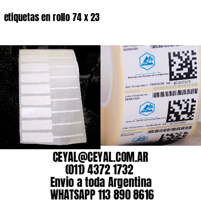 etiquetas en rollo 74 x 23