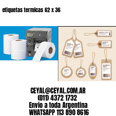 etiquetas termicas 62 x 36
