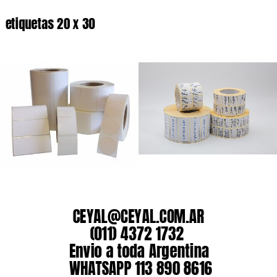 etiquetas 20 x 30