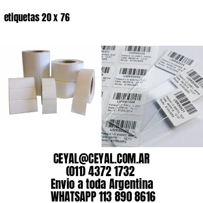 etiquetas 20 x 76