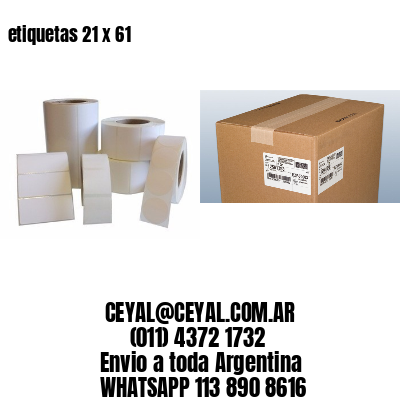 etiquetas 21 x 61