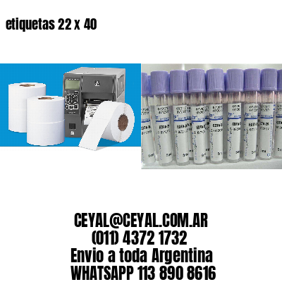 etiquetas 22 x 40