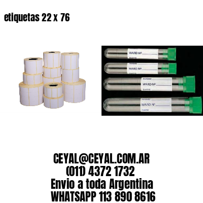etiquetas 22 x 76