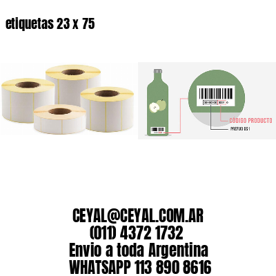 etiquetas 23 x 75
