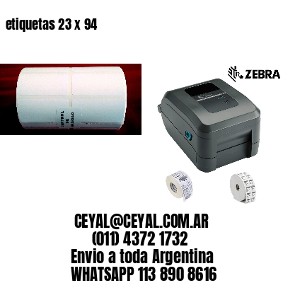 etiquetas 23 x 94