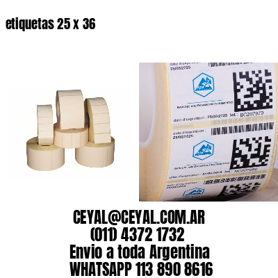etiquetas 25 x 36