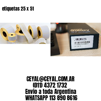 etiquetas 25 x 51