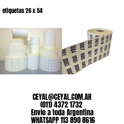 etiquetas 26 x 54