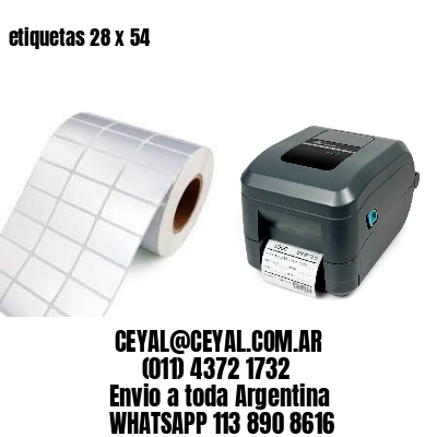 etiquetas 28 x 54