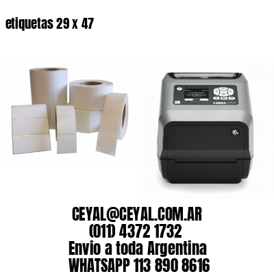 etiquetas 29 x 47