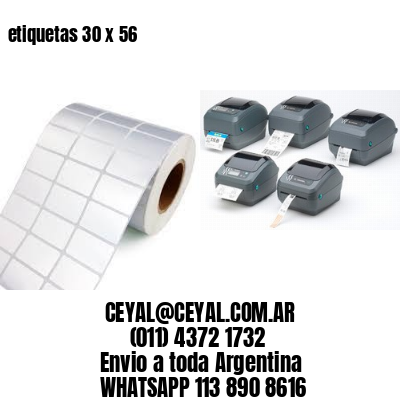 etiquetas 30 x 56