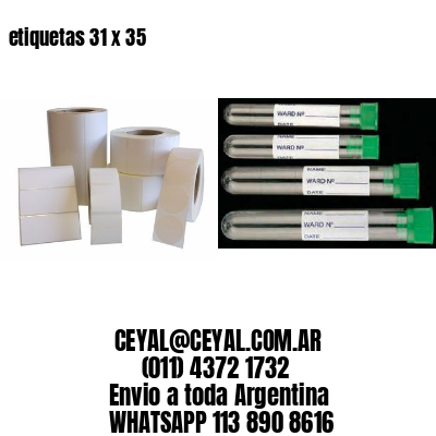 etiquetas 31 x 35