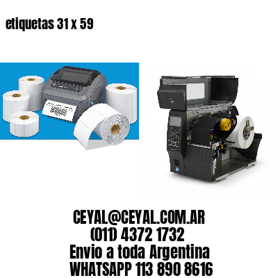 etiquetas 31 x 59