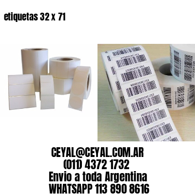 etiquetas 32 x 71