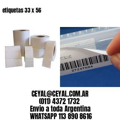 etiquetas 33 x 56