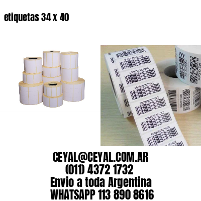 etiquetas 34 x 40