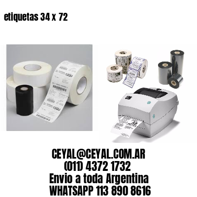 etiquetas 34 x 72