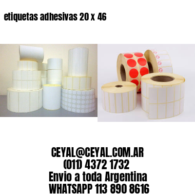 etiquetas adhesivas 20 x 46