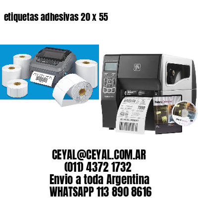etiquetas adhesivas 20 x 55
