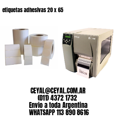 etiquetas adhesivas 20 x 65