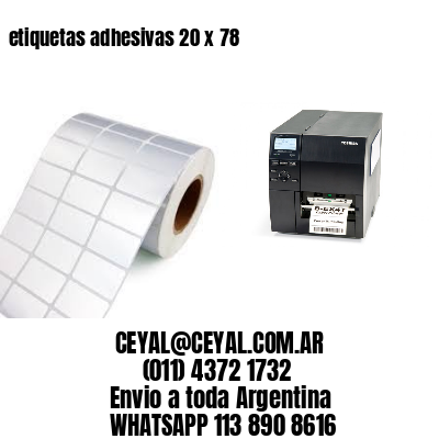 etiquetas adhesivas 20 x 78