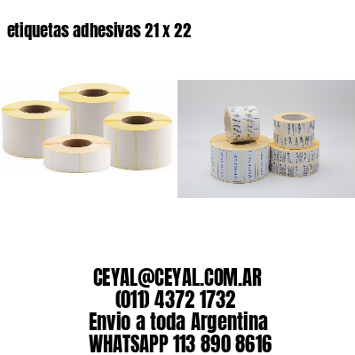 etiquetas adhesivas 21 x 22