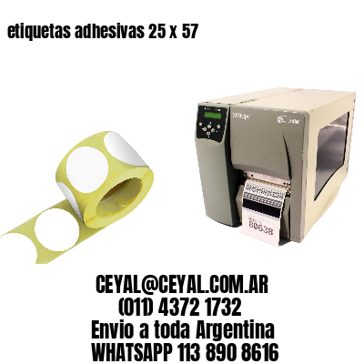 etiquetas adhesivas 25 x 57