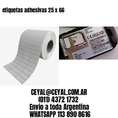 etiquetas adhesivas 25 x 66