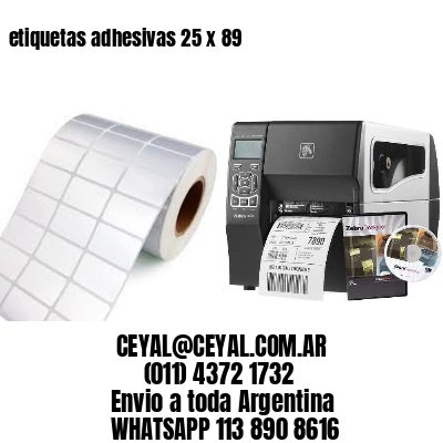 etiquetas adhesivas 25 x 89
