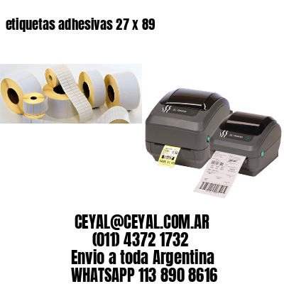 etiquetas adhesivas 27 x 89