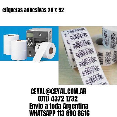 etiquetas adhesivas 28 x 92